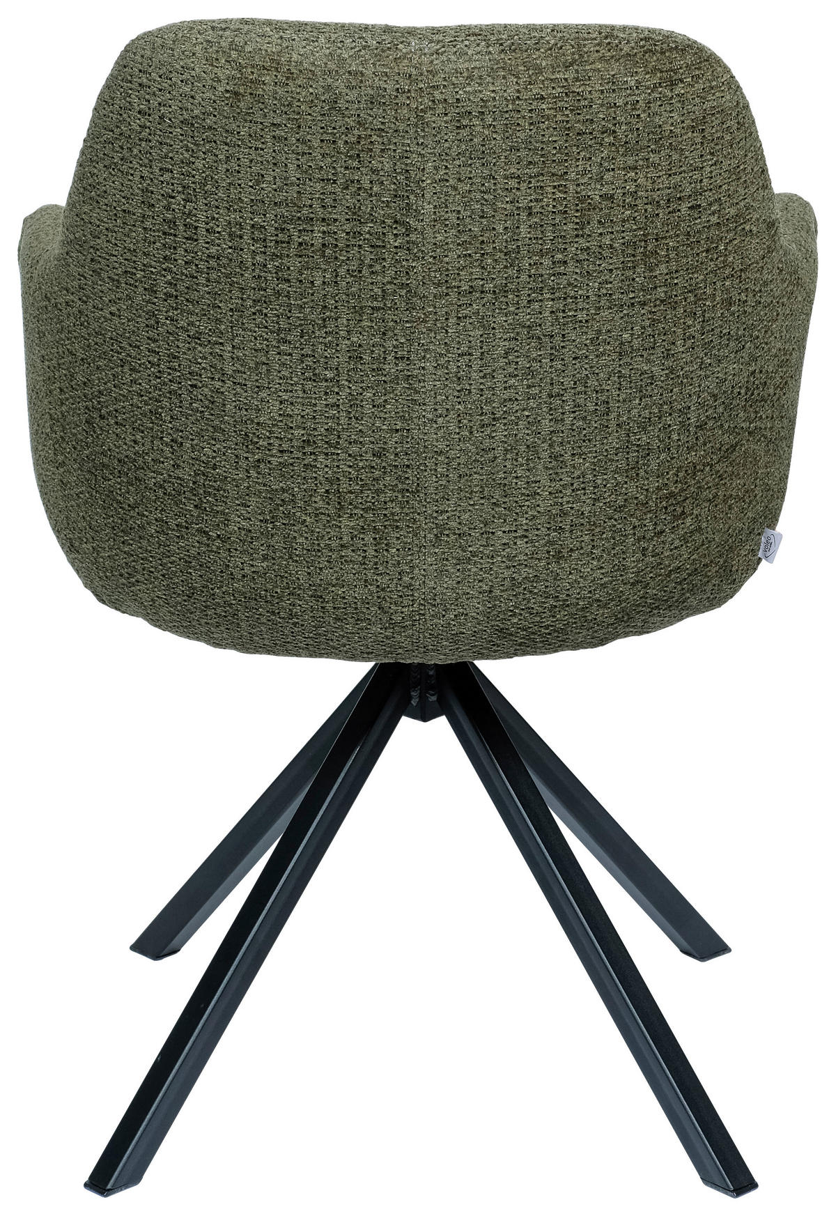 ARMLEHNSTUHL  in Stahl Chenille  - Schwarz/Grün, Design, Textil/Metall (57/85,5/65cm) - Voleo