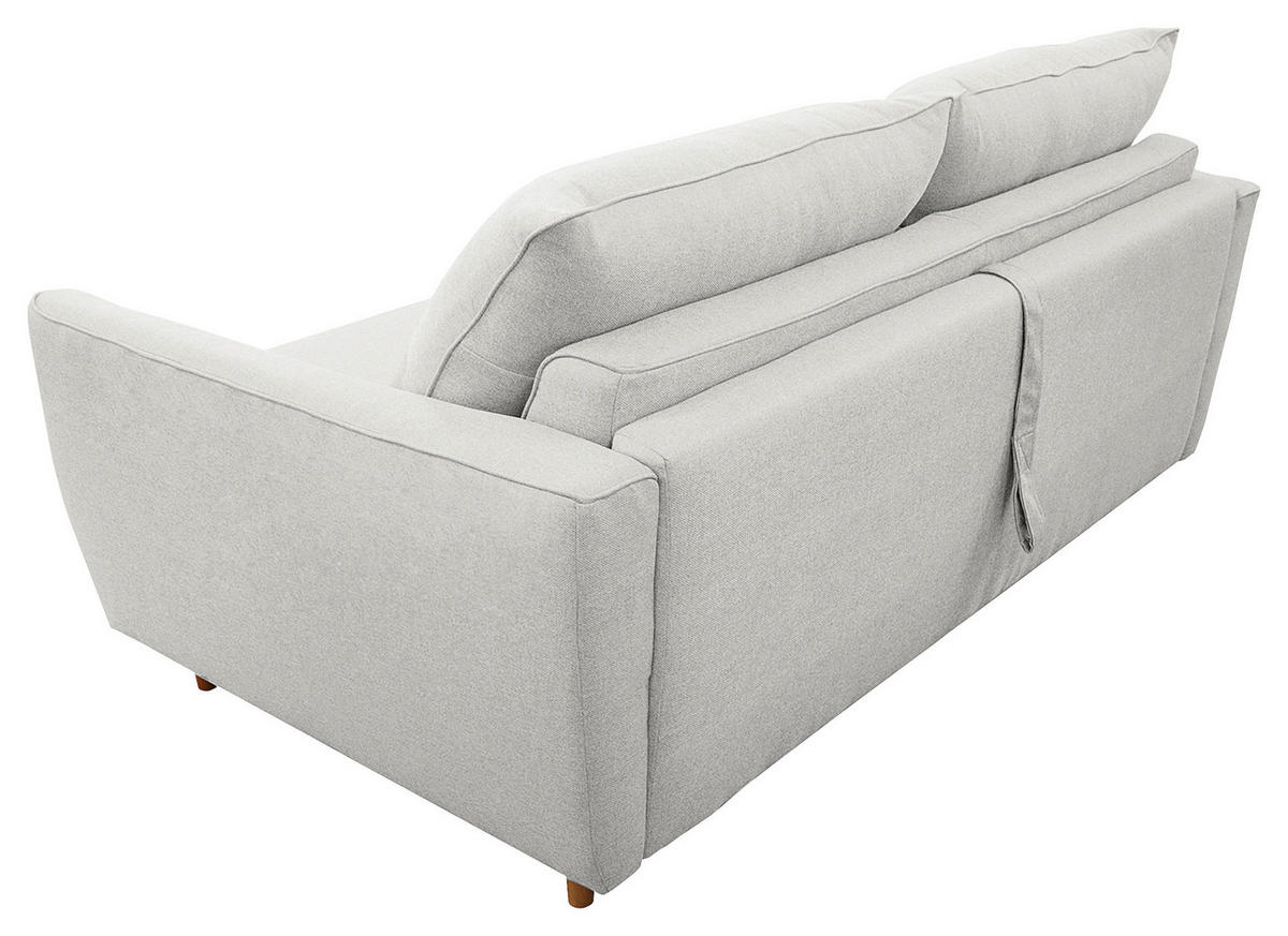 SCHLAFSOFA in Textil Grau  - Buchefarben/Grau, Design, Holz/Textil (195/90/102cm) - Livetastic