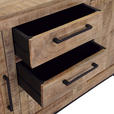 SIDEBOARD  in 140/80/40 cm  - Schwarz/Naturfarben, Design, Holz/Metall (140/80/40cm) - Landscape