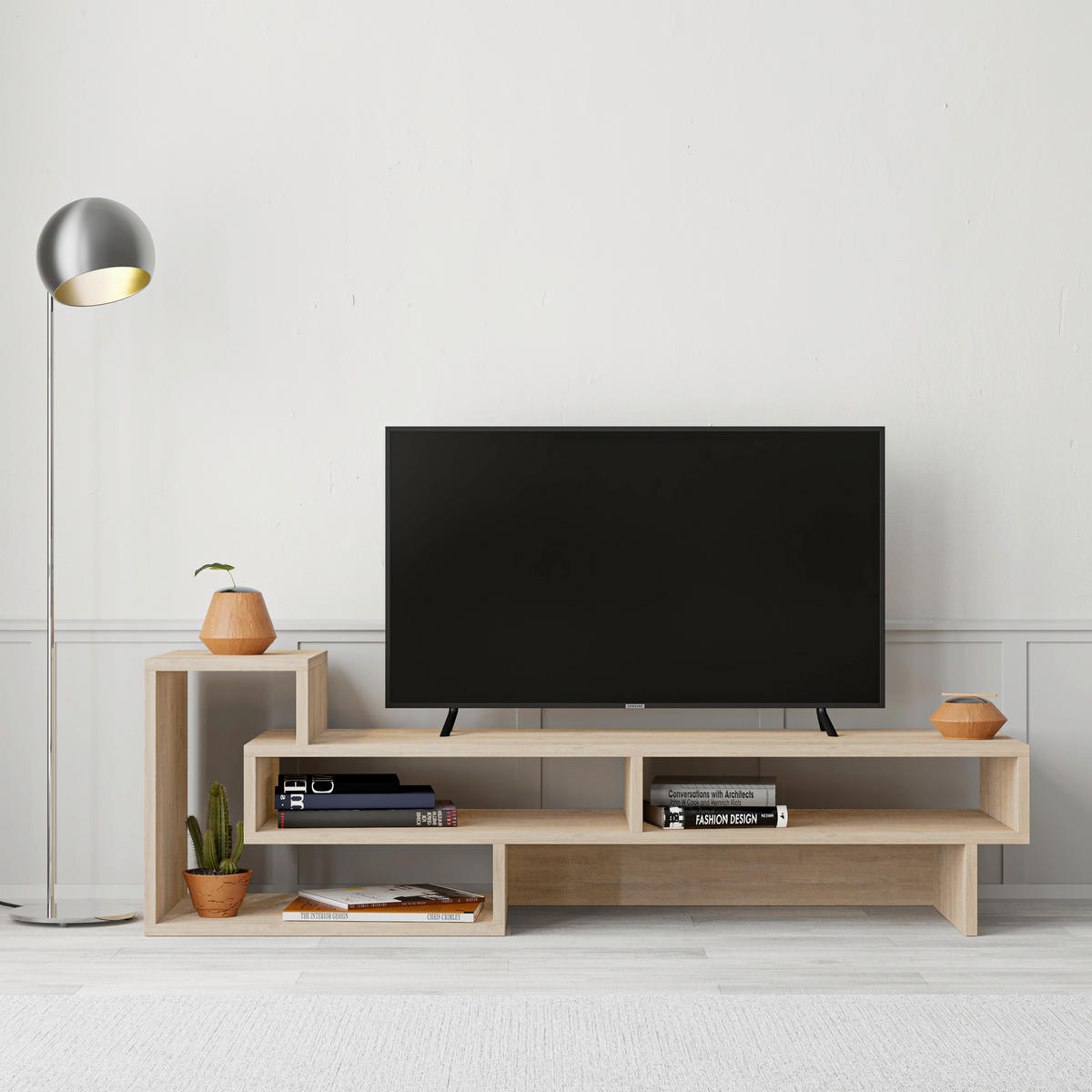 PHONOTISCH - Eichefarben, Design, Holzwerkstoff (42/136.5/40cm) - Livetastic