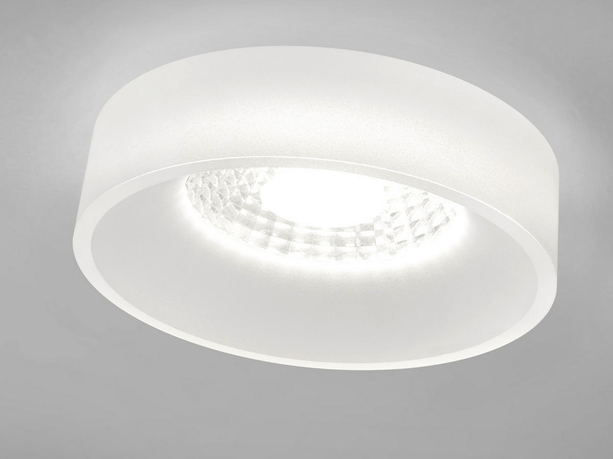 LED-BADEZIMMER-EINBAULEUCHTE Iva 8 / 7/2,5 / 4 cm  - Weiß, Design, Kunststoff/Metall (8 / 7/2,5 / 4cm) - Helestra