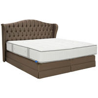 BOXSPRINGBETT 180/200 cm  in Grau  - Naturfarben/Grau, Trend, Holz/Textil (180/200cm) - Vienna Royal Beds