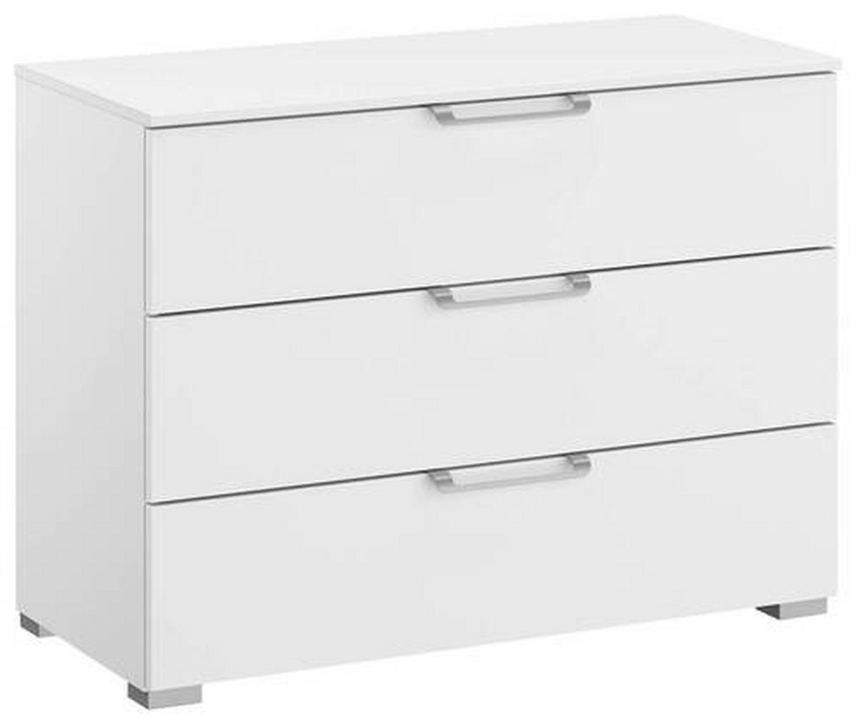 KOMMODE 80/61/42 cm  in Weiss  - Weiss/Silberfarben, Design, Holzwerkstoff/Kunststoff (80/61/42cm) - Novel