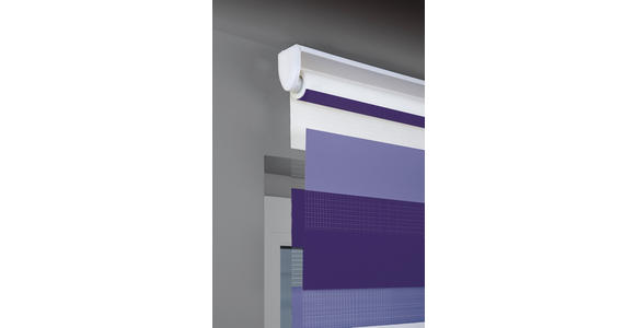 DOPPELROLLO 80/210 cm - Violett/Weiß, Basics, Textil (80/210cm) - Homeware