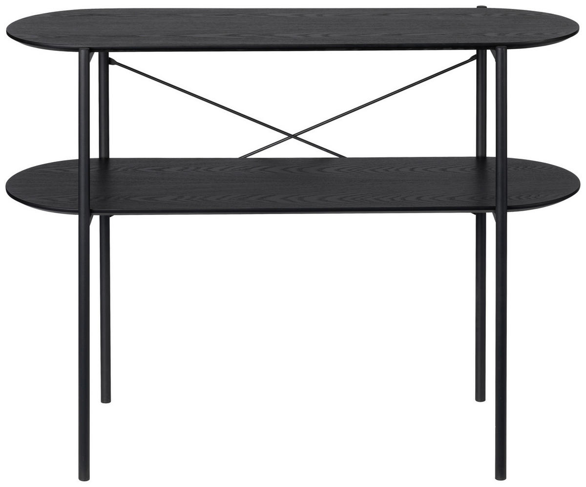 MASĂ TIP CONSOLĂ in material pe bază de lemn, lemn, metal   99,5/75,5/35,5 cm  - negru, Design, lemn/metal (99,5/75,5/35,5cm) - MID.YOU