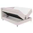 BOXSPRINGBETT 180/200 cm  in Greige  - Greige/Schwarz, KONVENTIONELL, Textil/Metall (180/200cm) - Carryhome