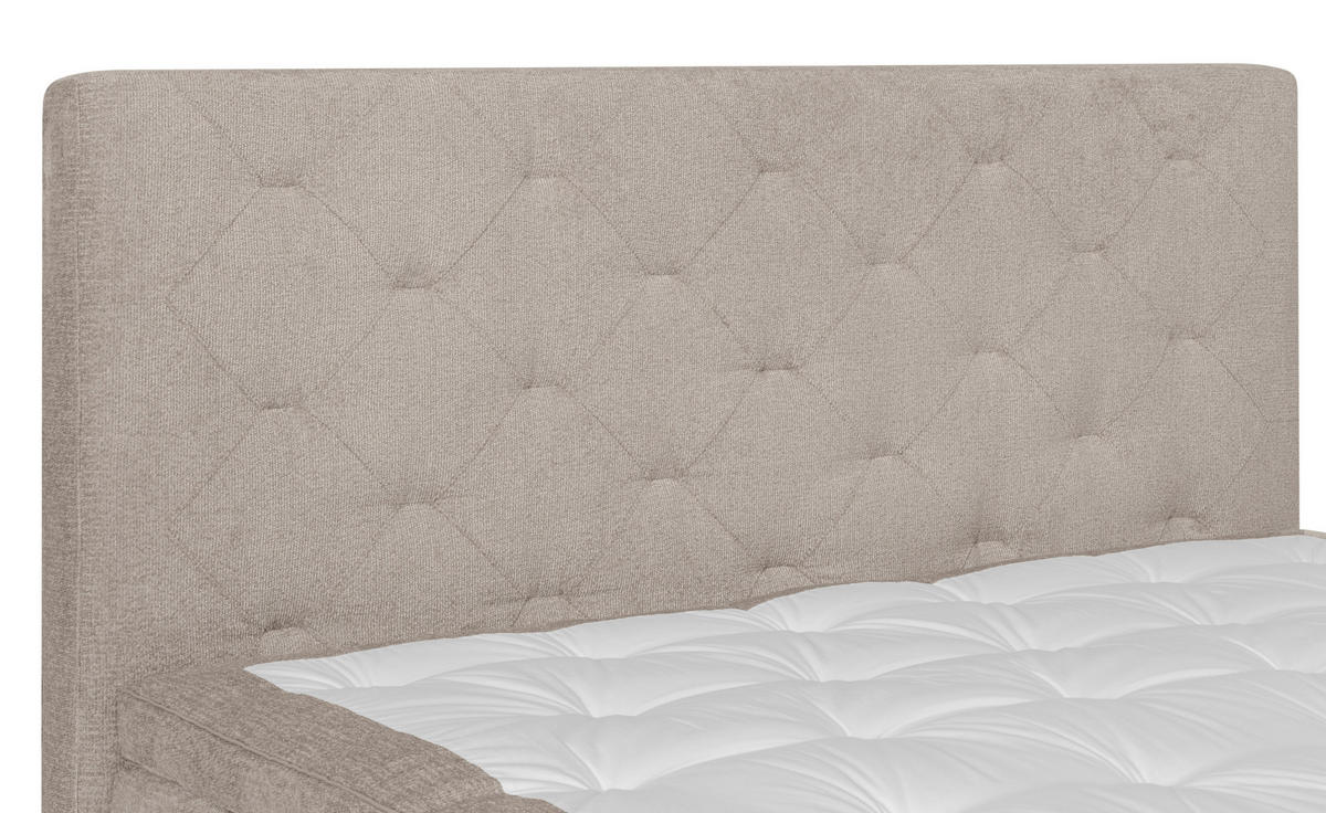 BOXSPRINGBETT 180/200 cm  in Beige  - Eichefarben/Beige, Konventionell, Holz/Textil (180/200cm) - Welnova