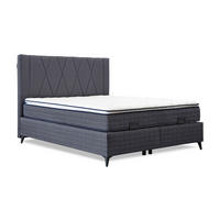 BOX KREVET     crna  - crna, Moderno, drvni materijal/tekstil (180/200cm)