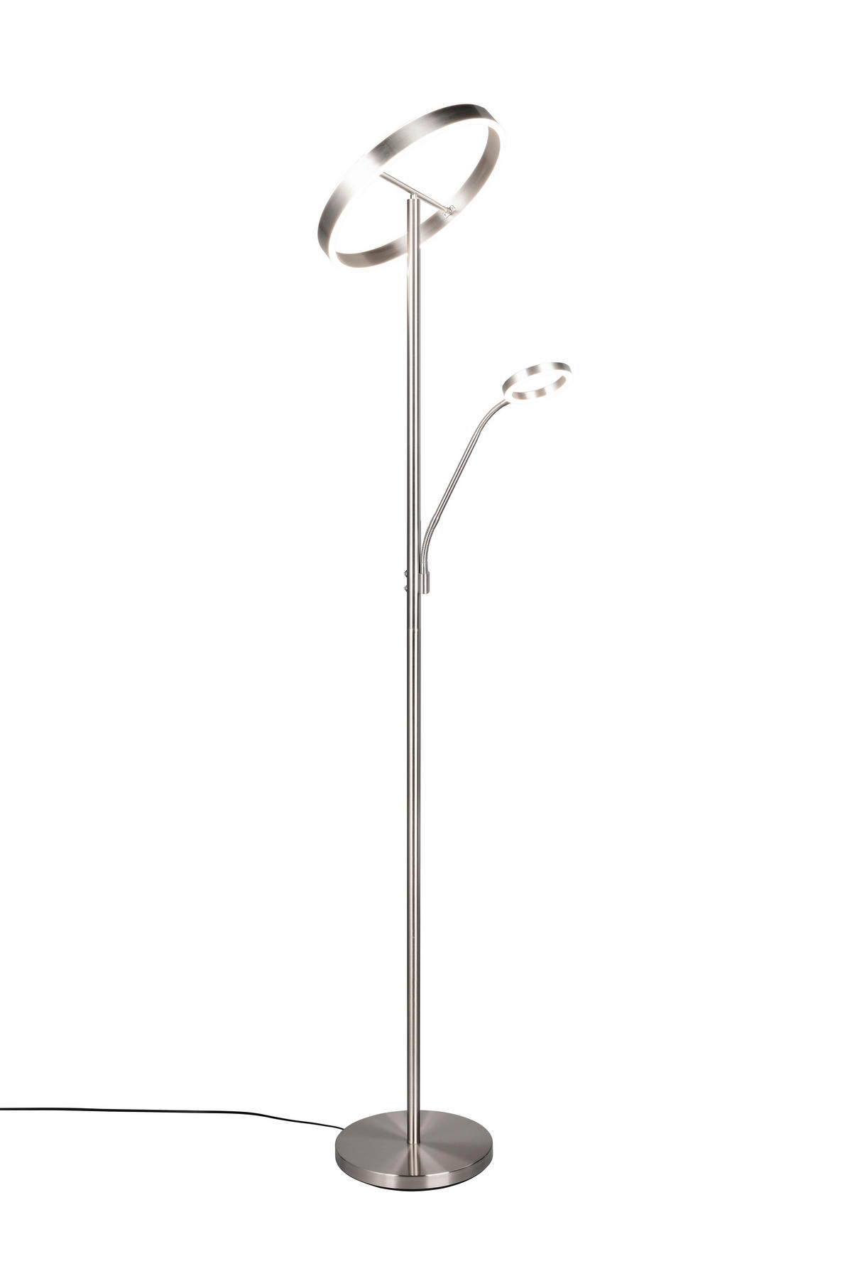 LED-STEHLEUCHTE - Nickelfarben, Design, Metall (40/180cm) - Trio Leuchten
