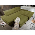 ECKSOFA in Mikrofaser Grün 290/198 cm - Schwarz/Grün, Design, Textil/Metall (290/198cm) - Xora