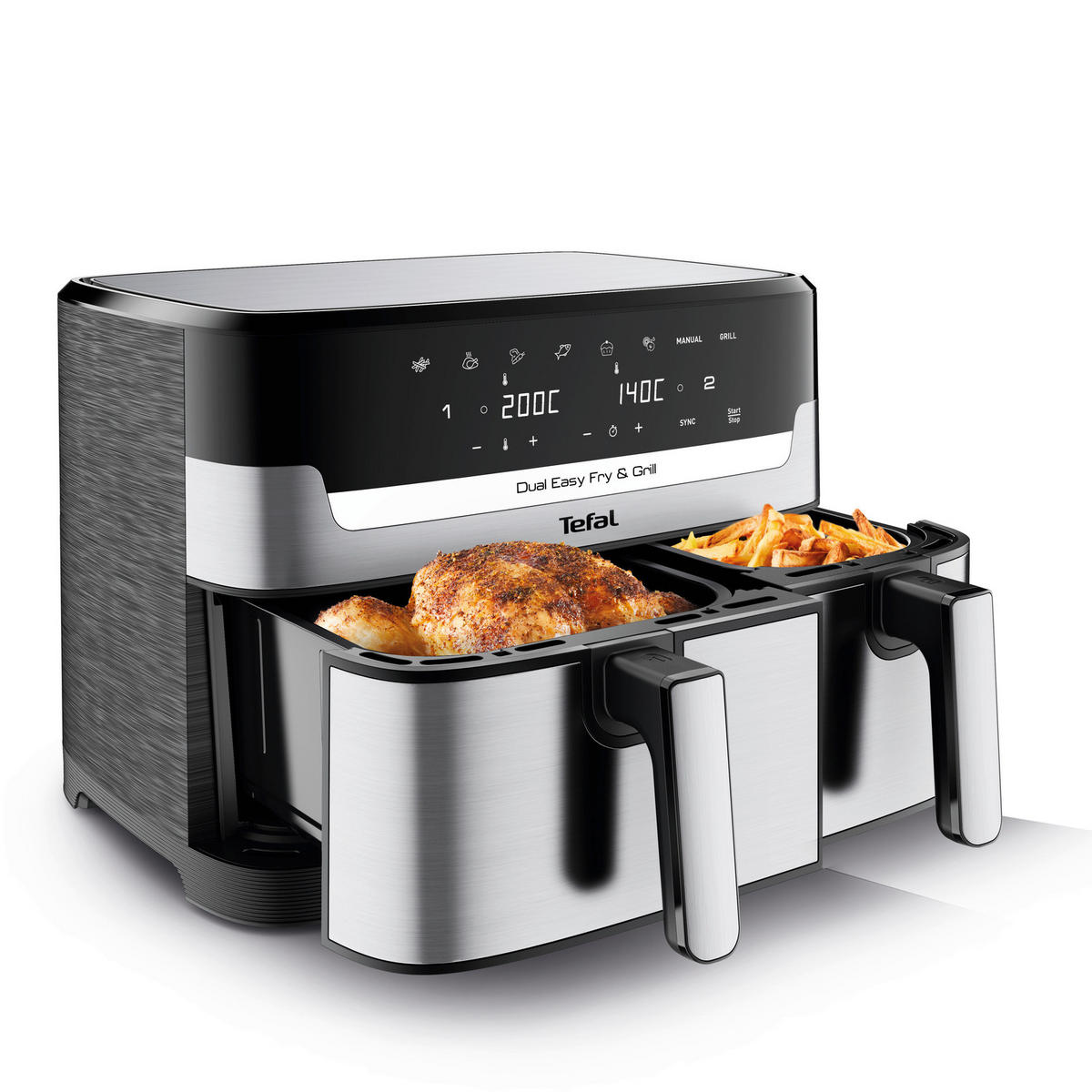 HEIßLUFTFRITTEUSE 8,3 l  - Edelstahlfarben, LIFESTYLE, Metall (41,8/40,2/30,5cm) - Tefal