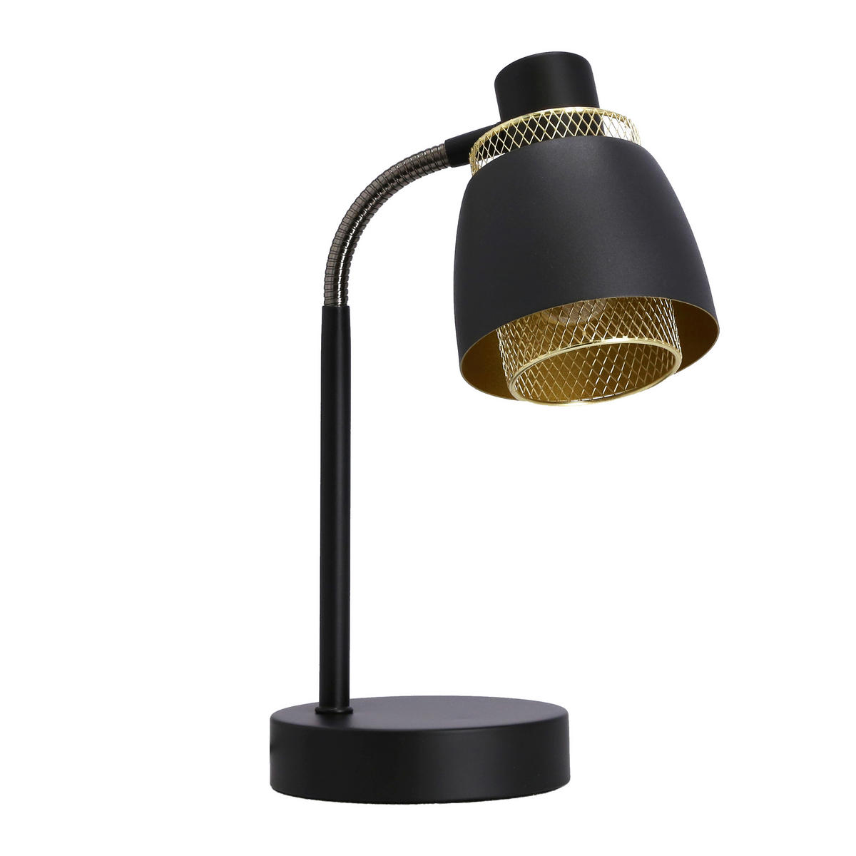TISCHLEUCHTE 19/12/34 cm   - Goldfarben/Schwarz, Design, Metall (19/12/34cm)