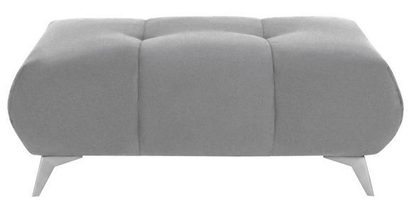 HOCKER Webstoff Hellgrau  - Edelstahlfarben/Hellgrau, Design, Textil/Metall (120/43/70cm) - Hom`in