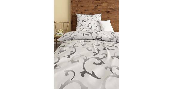 Bettwäsche Sansa 140/200cm Weiß/Schwarz - Schwarz/Weiß, ROMANTIK / LANDHAUS, Textil - James Wood