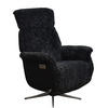 RELAXFÅTÖLJ i trä, metall, textil mörkgrå  - stålfärgad/mörkgrå, Lifestyle, metall/trä (76/107/75/86/150cm) - Best Price