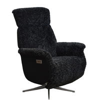 RELAXFÅTÖLJ i textil, metall, trä mörkgrå  - stålfärgad/mörkgrå, Lifestyle, metall/trä (76/107/75/86/150cm) - Best Price