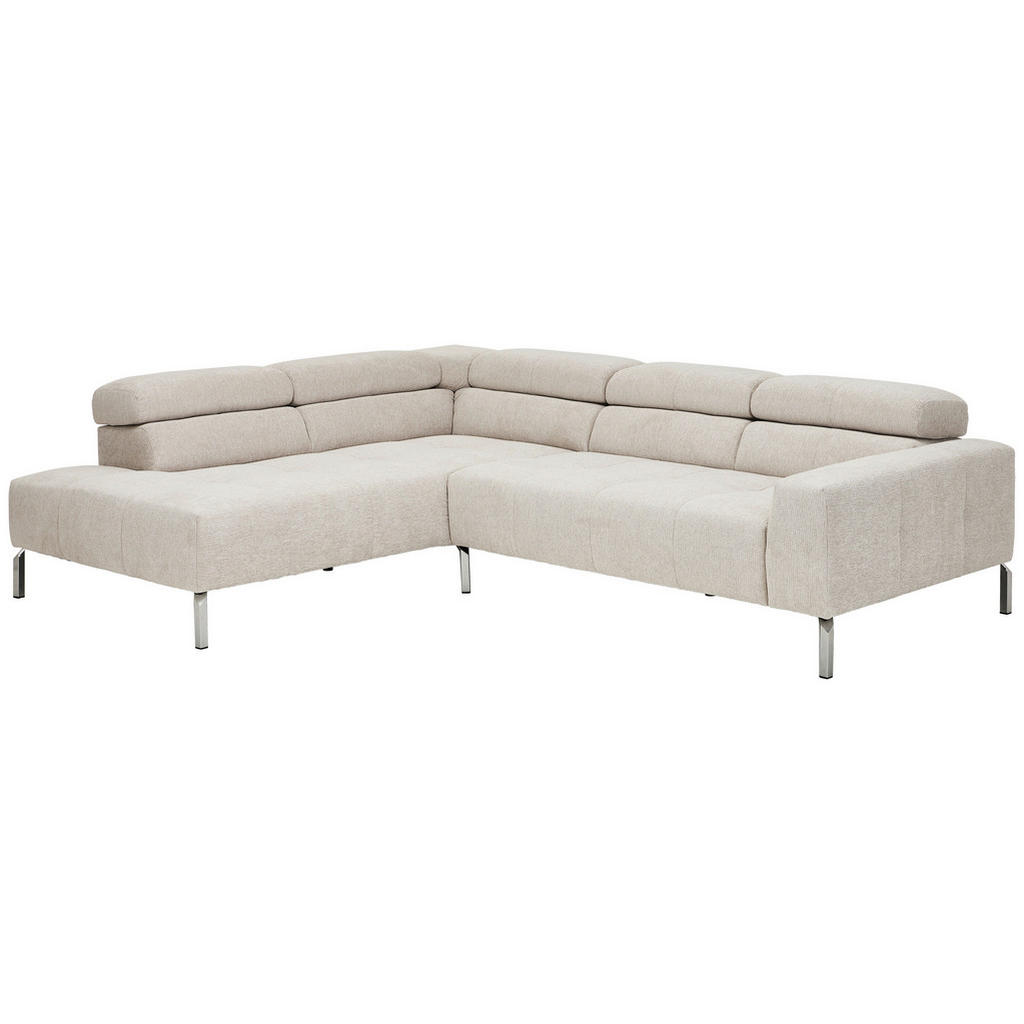Thumbnail - Hom`in Ecksofa, Natur, Textil, 4-Sitzer, Ottomane links, L-Form, 282x224 cm, Blauer Engel, Goldenes M, Oeko-Tex® Standar...