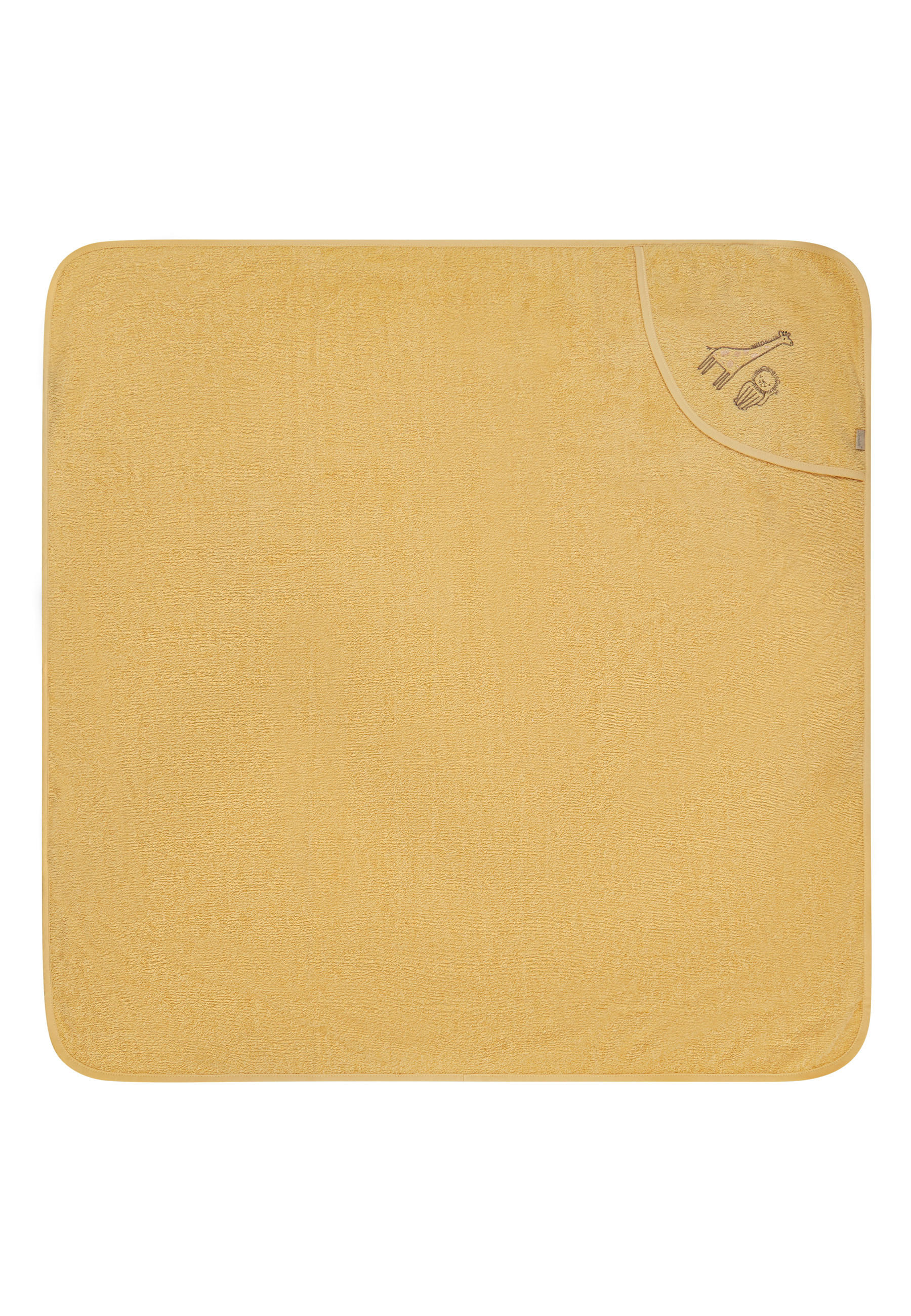 KAPUZENBADETUCH Spielwaren Safari  - Dunkelgelb, Basics, Textil (100/100/0,5cm) - Sterntaler