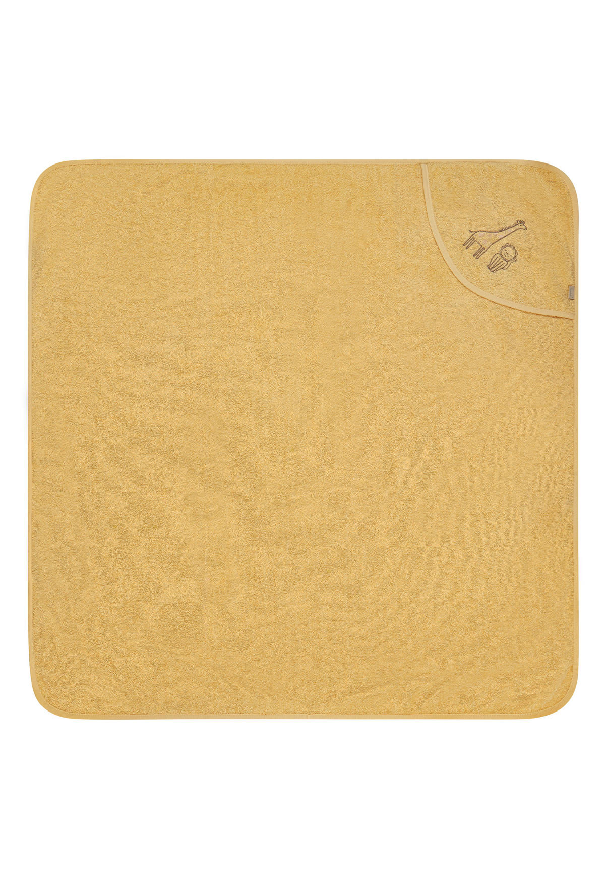 KAPUZENBADETUCH Spielwaren Safari  - Dunkelgelb, Basics, Textil (100/100/0,5cm) - Sterntaler