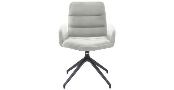 ARMLEHNSTUHL  in Cord  - Schwarz/Weiß, Design, Textil/Metall (61/88/66cm) - Dieter Knoll