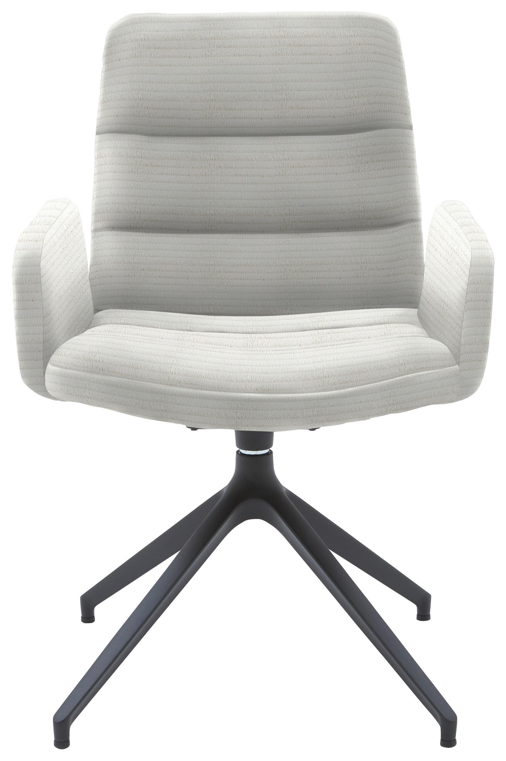 ARMLEHNSTUHL  in Cord  - Schwarz/Weiß, Design, Textil/Metall (61/88/66cm) - Dieter Knoll