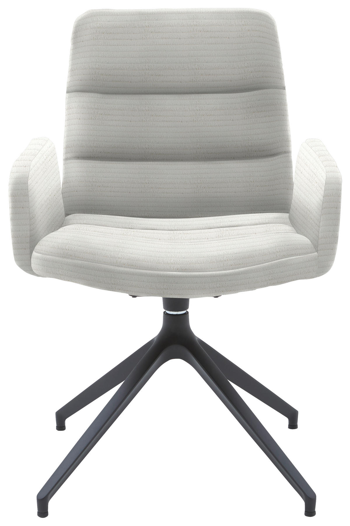 ARMLEHNSTUHL  in Cord  - Weiss/Schwarz, Design, Textil/Metall (61/88/66cm) - Dieter Knoll