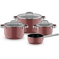 KOCHTOPFSET Fusiontec Mineral 4-teilig  - Rosa, Basics, Metall (60/30/33cm) - WMF