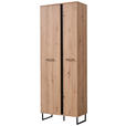GARDEROBE 5-teilig  in 260/194,5/35 cm  - Schwarz/Eiche Artisan, Basics, Holzwerkstoff (260/194,5/35cm) - Carryhome