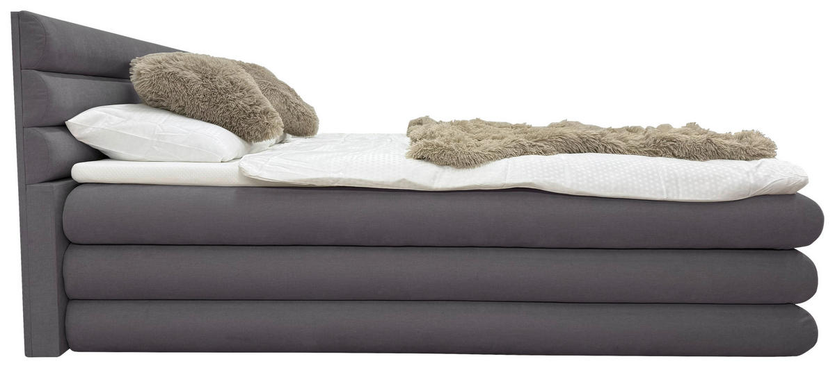 BOXBETT 180/200 cm  in Graphitfarben  - Graphitfarben, MODERN, Textil (180/200cm) - Livetastic