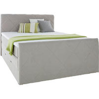 BOXSPRINGBETT 140/200 cm  in Grau  - Schwarz/Grau, Trend, Kunststoff/Textil (140/200cm) - Xora