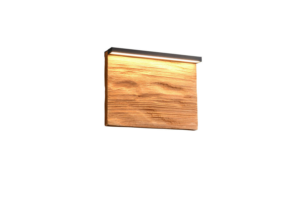 LED-WANDLEUCHTE KALEA 20/7,5/15 cm   - Schwarz/Kieferfarben, Natur, Holz/Metall (20/7,5/15cm) - Trio Leuchten