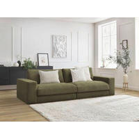3-SITZER-SOFA LEONARD Struktur Grün  - Schwarz/Grün, MODERN, Kunststoff/Textil (234/109/77cm)