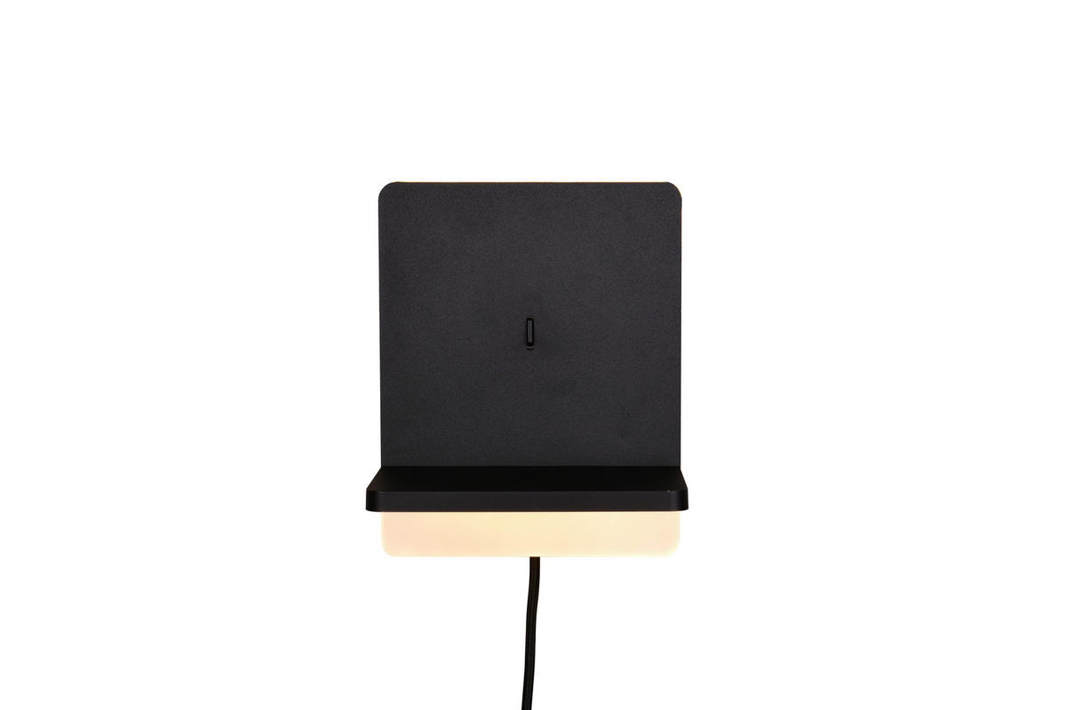APLICĂ DE PERETE CU LED - negru, Basics, metal (20/16/14cm)