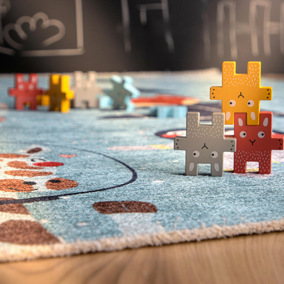 KINDERTEPPICH 115/170 cm  - Blau/Weiss, Trend, Textil (115/170cm) - Ben'n'jen