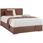 BOXBETT 90/200 cm  in Braun  - Chromfarben/Braun, KONVENTIONELL, Kunststoff/Textil (90/200cm) - Carryhome