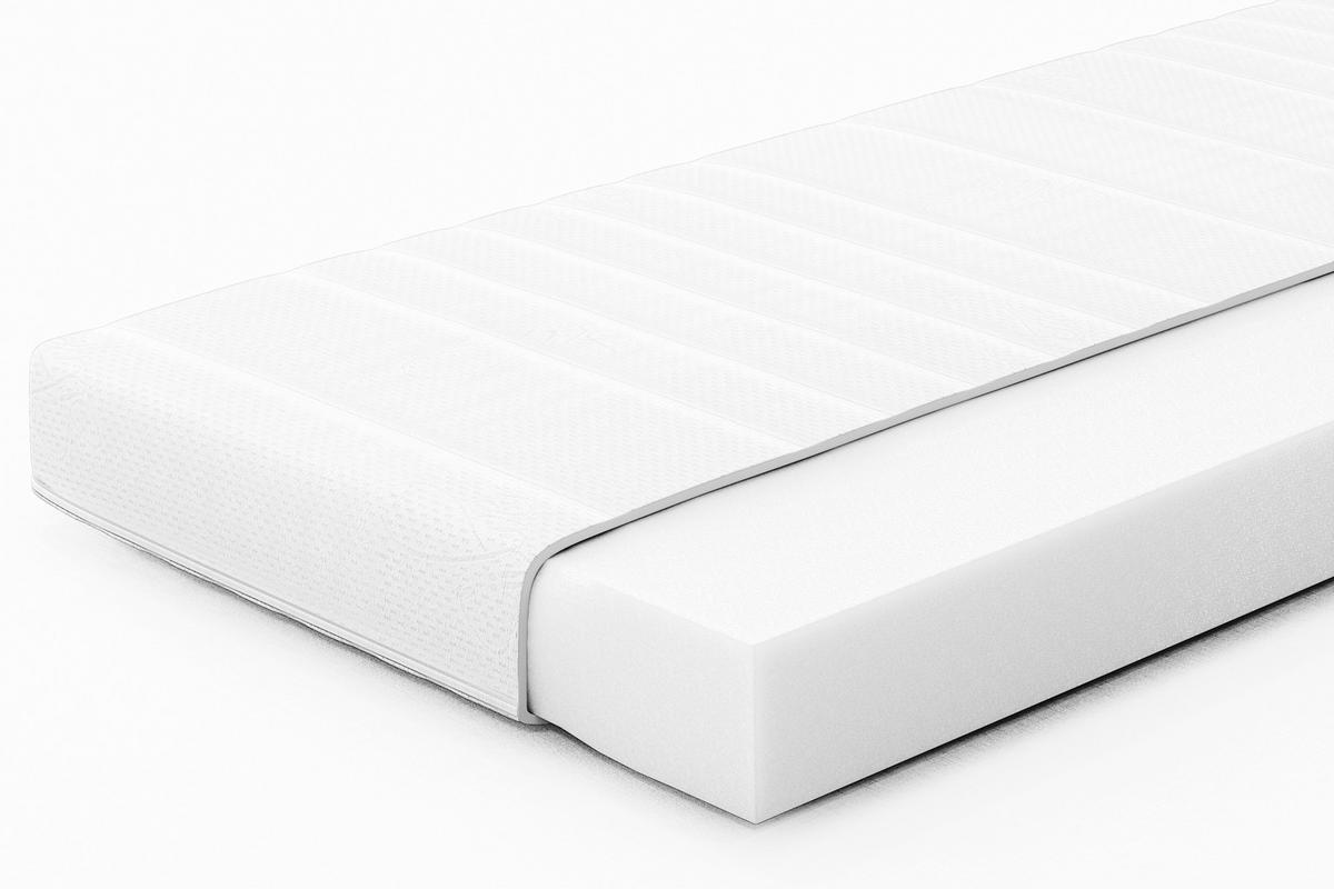 KOMFORTSCHAUMMATRATZE PINO, 140/200 cm, Höhe ca.: 10 cm, H2 = mittel,  - Weiß, Basics, Textil (140/200cm) - MID.YOU