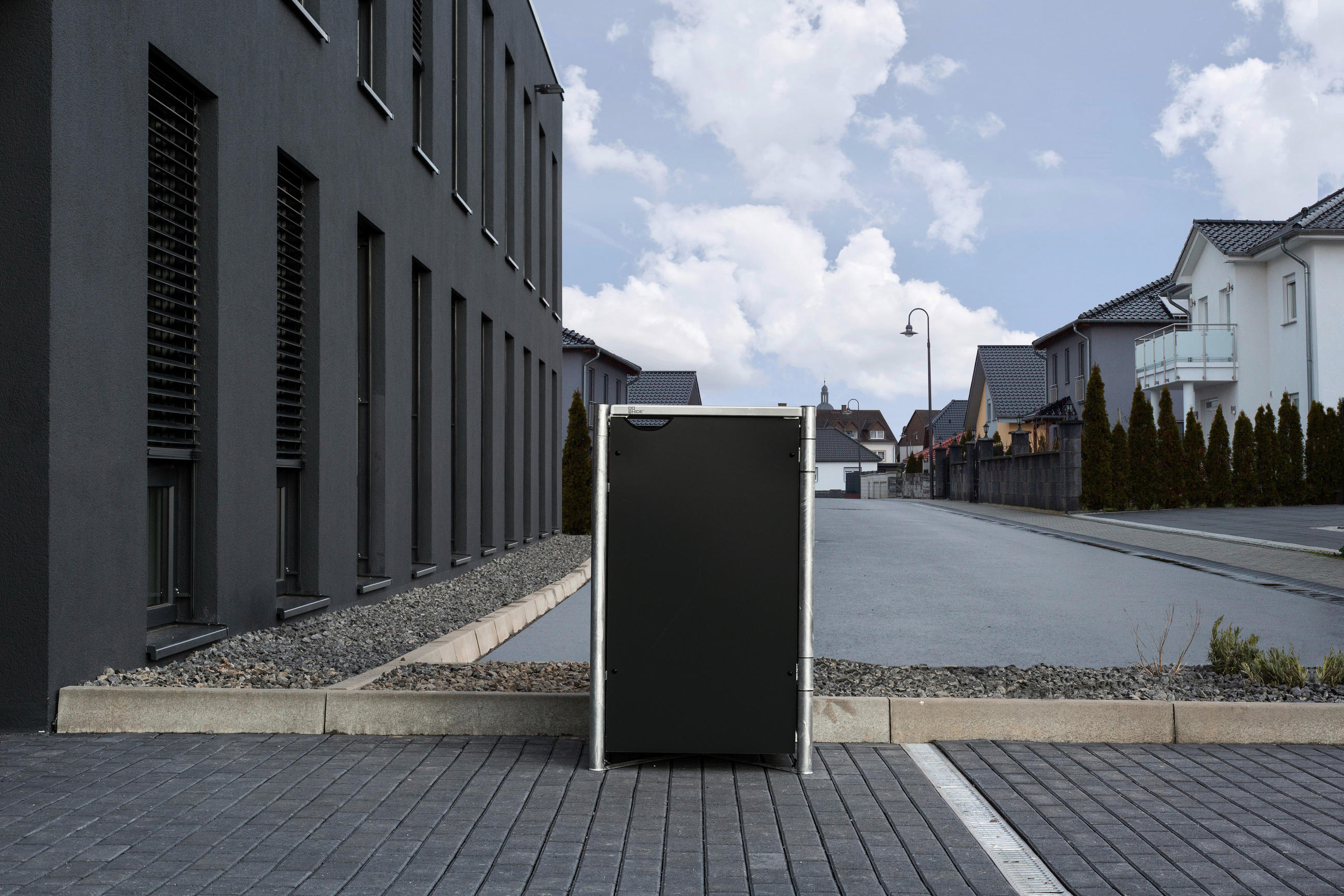 MÜLLTONNENBOX - Schwarz, Basics, Metall (69,7/115,2/80,7cm) - Ambia Garden