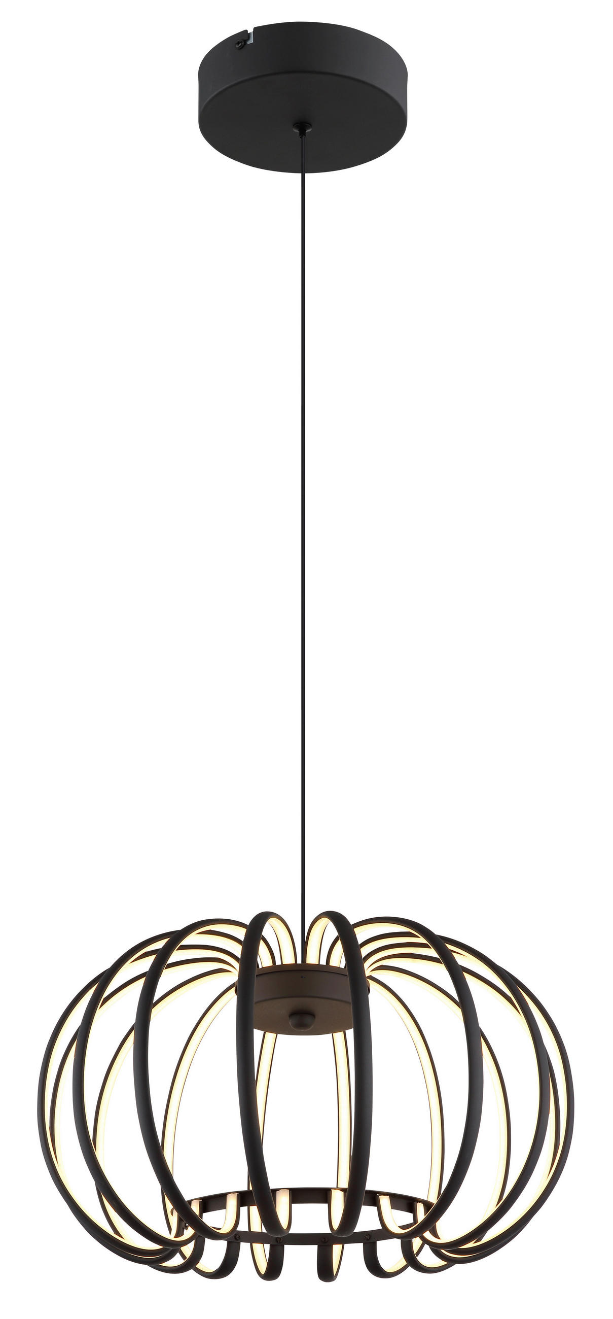 LED-HÄNGELEUCHTE 40/120 cm    - Weiss/Schwarz, Design, Kunststoff/Metall (40/120cm) - Globo