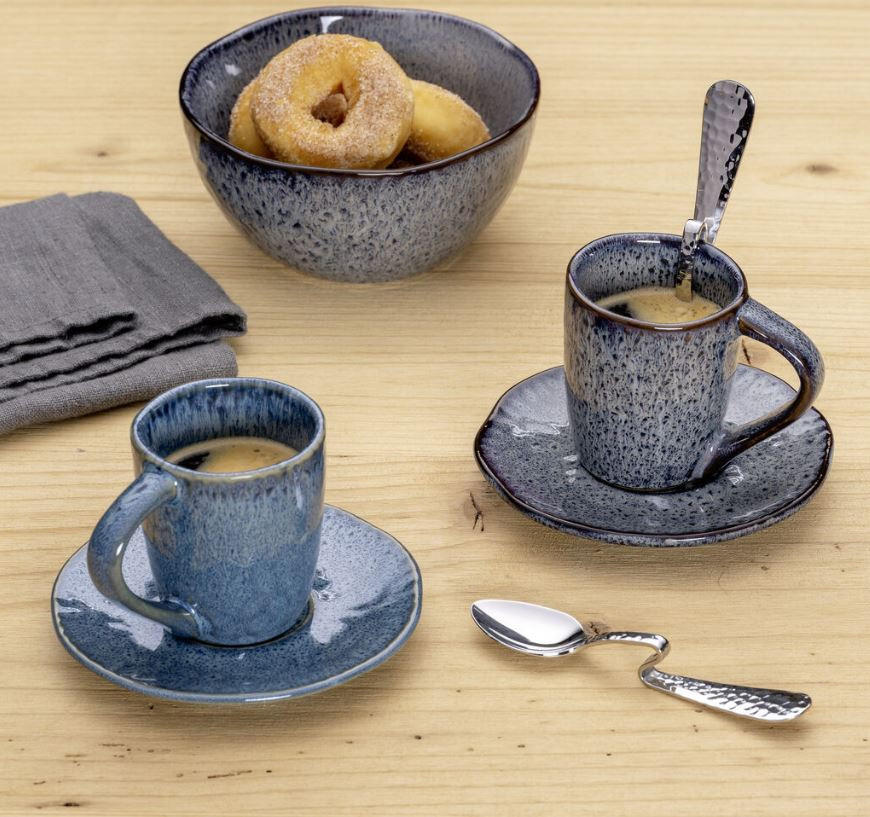 TASSENSET Matera 4-teilig  - Blau, LIFESTYLE, Keramik (8,4/6,5/5,5cm) - Leonardo