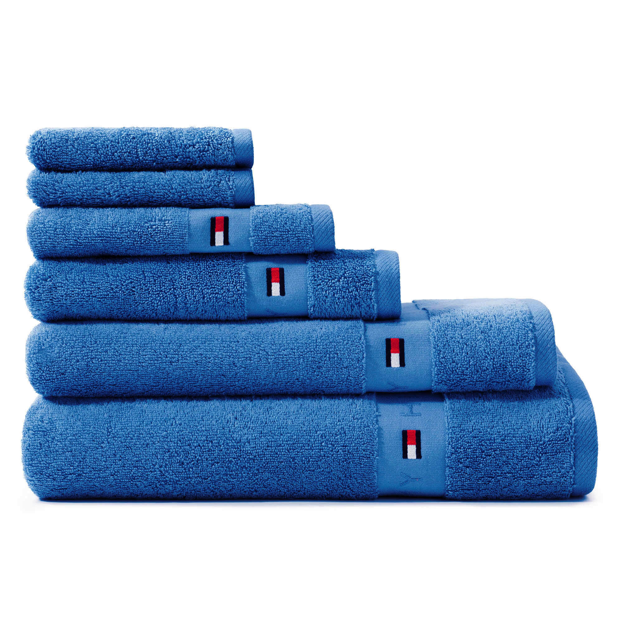 Seiftuch 2er-Set Plain Blau 2-teilig 30/30 cm  - Blau, Basics, Textil (30/30cm) - Tommy Hilfiger