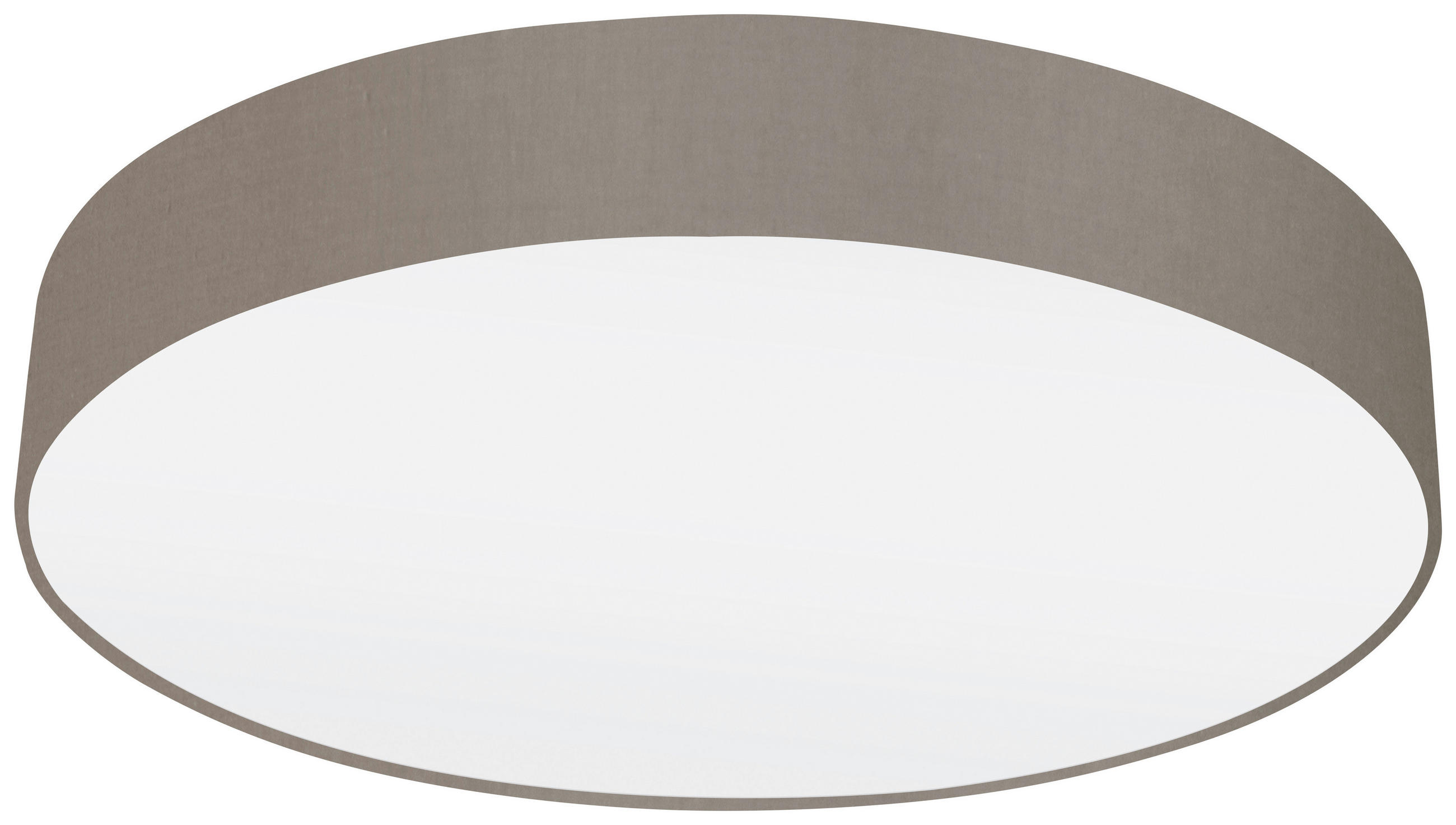 DECKENLEUCHTE PASTERI 57/15 cm   - Taupe/Weiß, Basics, Textil/Metall (57/15cm) - Eglo