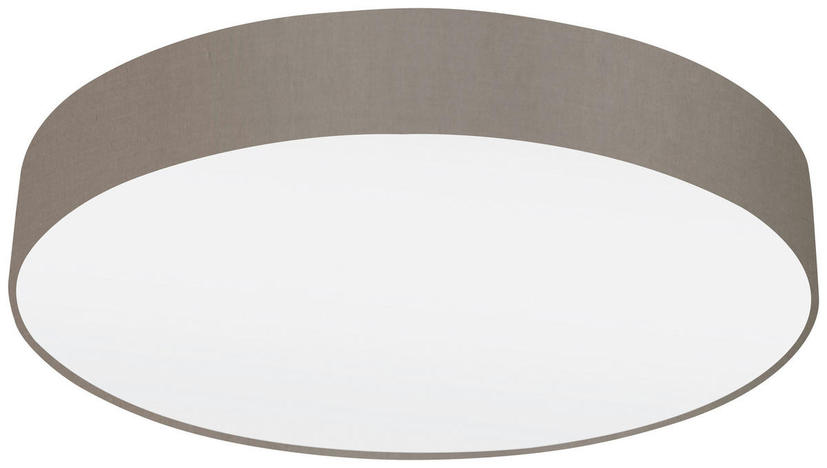 DECKENLEUCHTE PASTERI 57/15 cm   - Taupe/Weiß, Basics, Textil/Metall (57/15cm) - Eglo