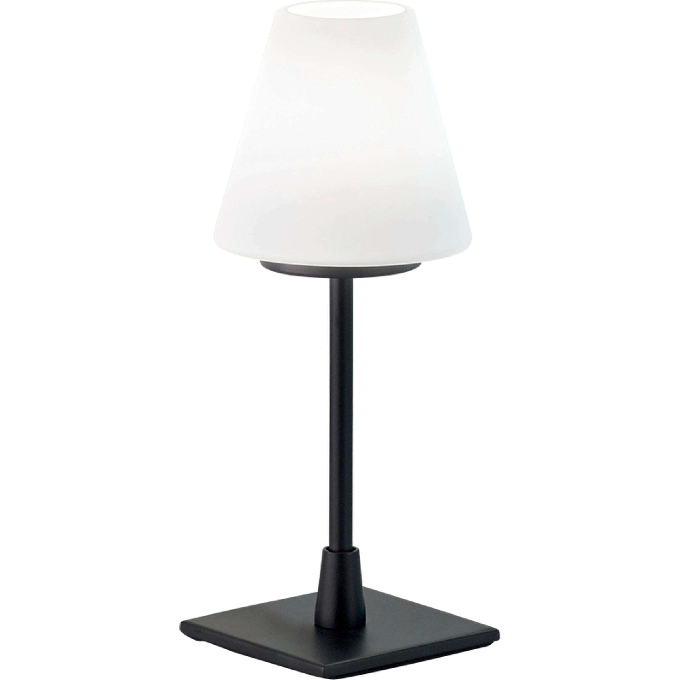 LED-TISCHLEUCHTE Lucy 10/25 cm   - Schwarz/Weiß, Basics, Glas/Metall (10/25cm) - Fabas Luce