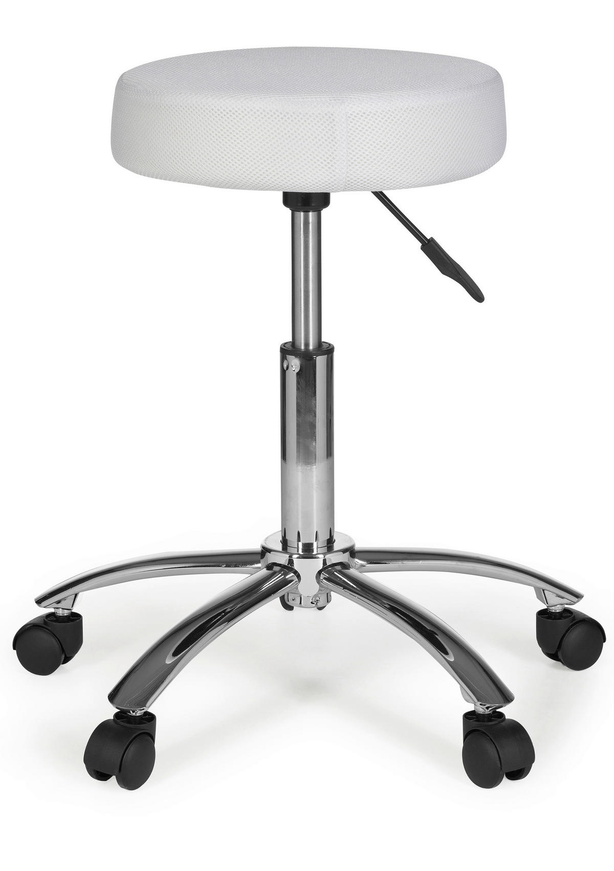 VRTLJIVI STOLČEK tekstil bela  - bela/barve aluminija, Konvencionalno, tekstil (55/60/55cm) - MID.YOU