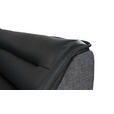 ECKBANK 178/237 cm Struktur Echtleder Schwarz   - Schwarz, Design, Leder/Textil (178/237cm) - Novel