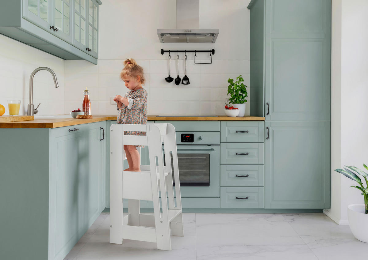 LERNTURM  - Weiß, LIFESTYLE, Holz (40/89/52cm) - Ben'n'jen