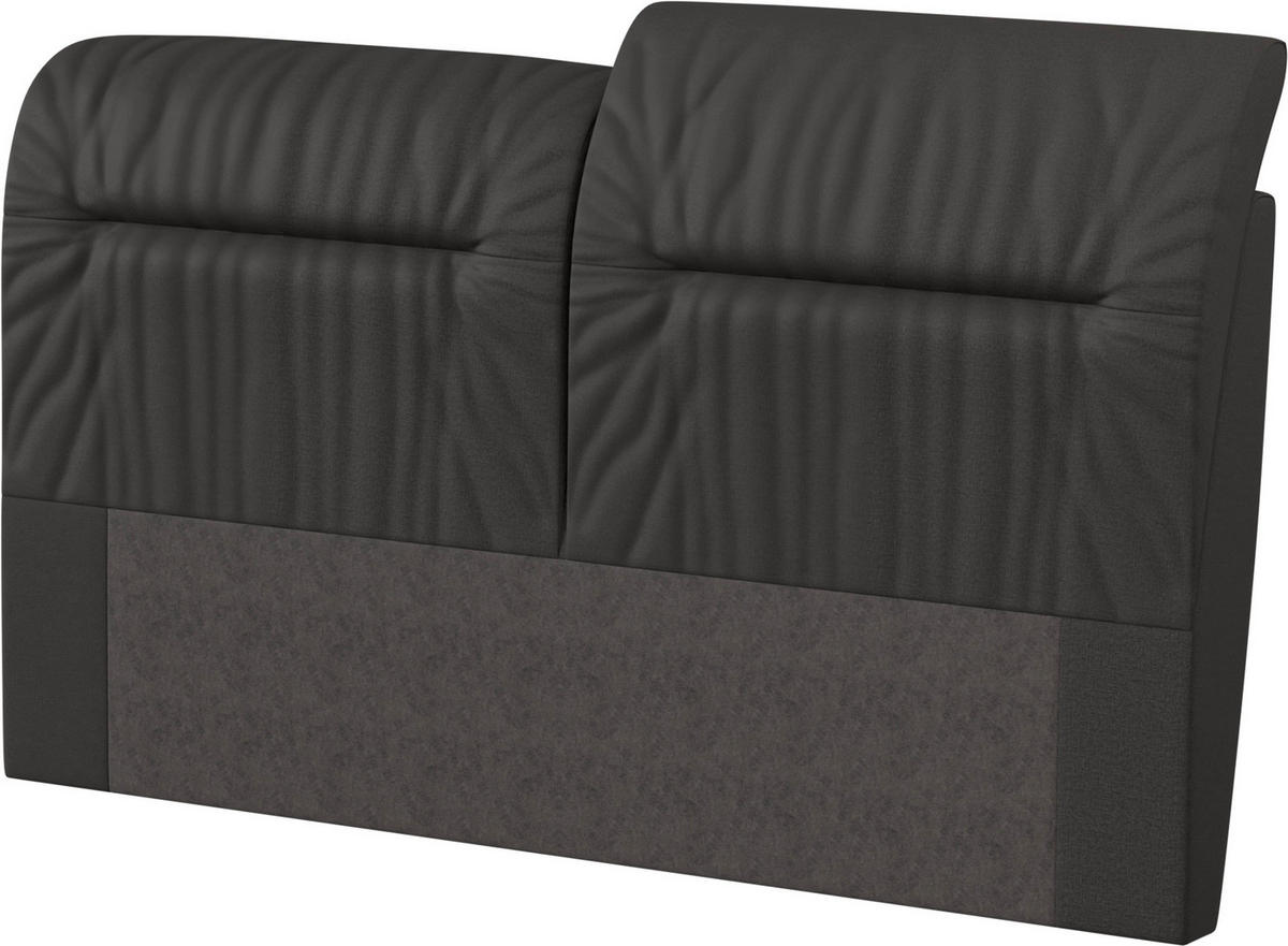 POSTELJA BOXSPRING 180 cm   x 200 cm  , usnje črna  - barve kroma/črna, Design, usnje (180/200cm) - Dieter Knoll