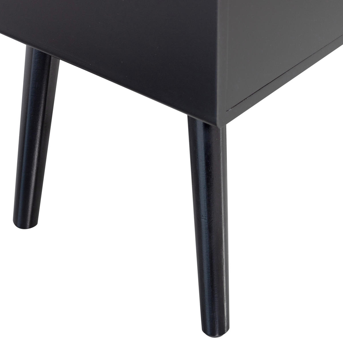 NACHTKÄSTCHEN 36/53/30 cm  in Schwarz  - Schwarz, Basics, Holzwerkstoff/Metall (36/53/30cm) - MID.YOU