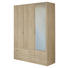 DREHTÜRENSCHRANK in Eichefarben - Eichefarben/Silberfarben, Design, Holzwerkstoff/Kunststoff (136/197/54cm) - Carryhome DREHTÜRENSCHRANK in Eichefarben - Eichefarben/Silberfarben, Design, Holzwerkstoff/Kunststoff (136/197/54cm) - Carryhome