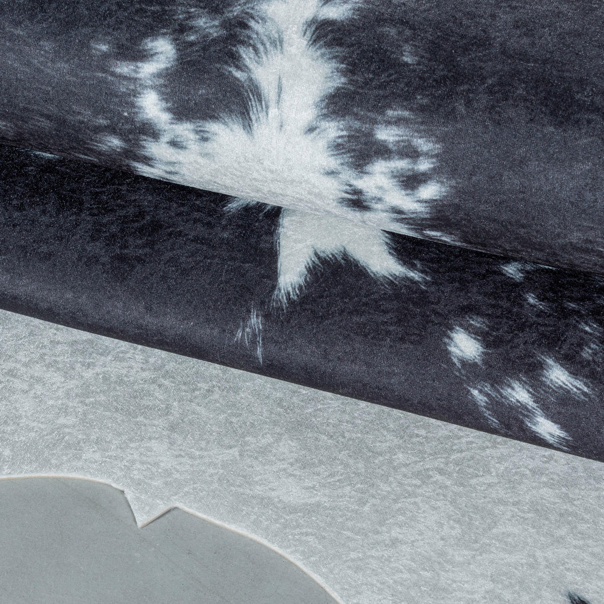 FELLTEPPICH 100/135 cm Etosha  - Schwarz/Weiß, Design, Leder/Textil (100/135cm) - Novel